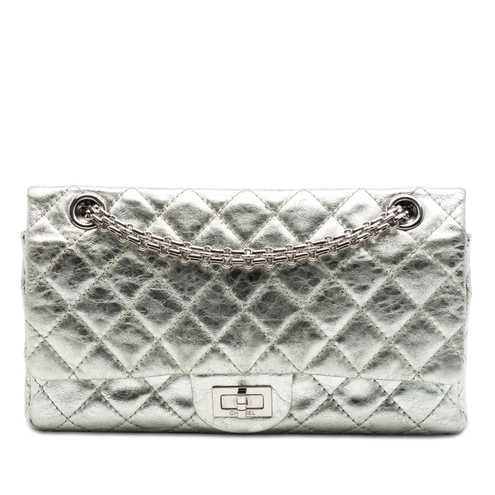Pre-Loved Chanel Metallic Aged Calfskin Reissue 2.55 Double Flap 225
